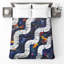 Couvre-lit matelassé Abstract Wavy Lines -126078761