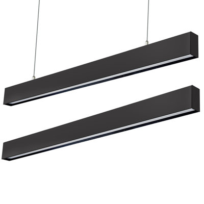 50w Up And Down Led Shop Lights 2 Pack 4ft 0-10v Dimmable 6000 Lumens Ultra-thin Recessed Light Bar For Kitchens & Offices Us Type 2835 Led Chips Double-sided Design