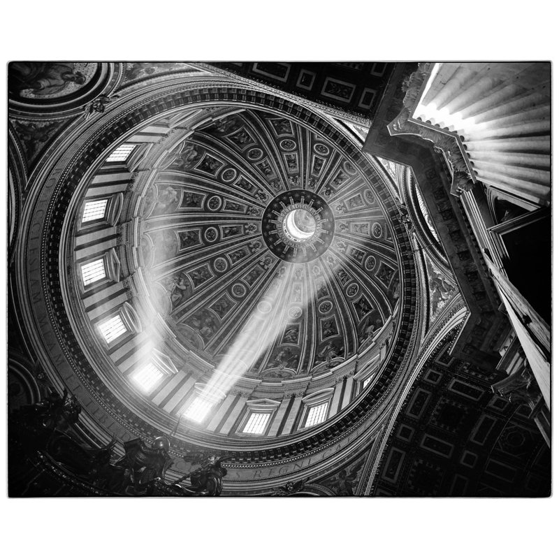St. Peter''s Light - Picture Frame Photograph on Paper , 36" H x 43" W, Black Framed
