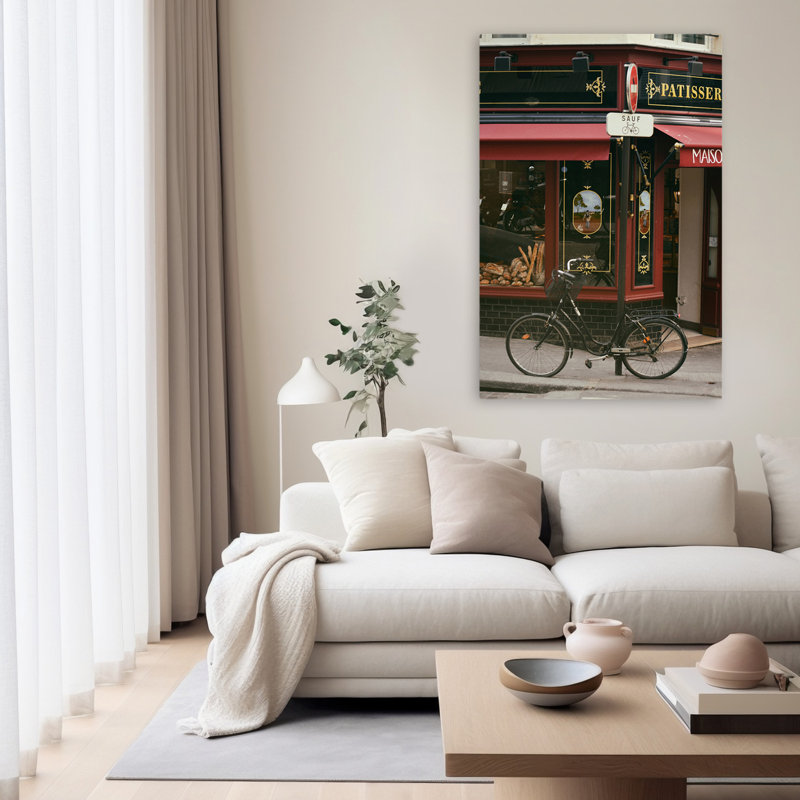 Baguettes et vélo - Photographie de paysages Cuisine Boulangeries Bicyclettes Art, H 60 po x l 40 po