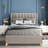 Greaton 12" Soho Bed Frame with Upholstered Headboard Decorative Long Lasting Simple Assembly Beds-1389696773