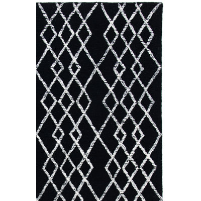 Gilliard Hand Tufted Indian Wool And Cotton With Latex Geometric Rug