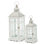 Amelie White Lantern Set  Candle Holder (set Of 2)