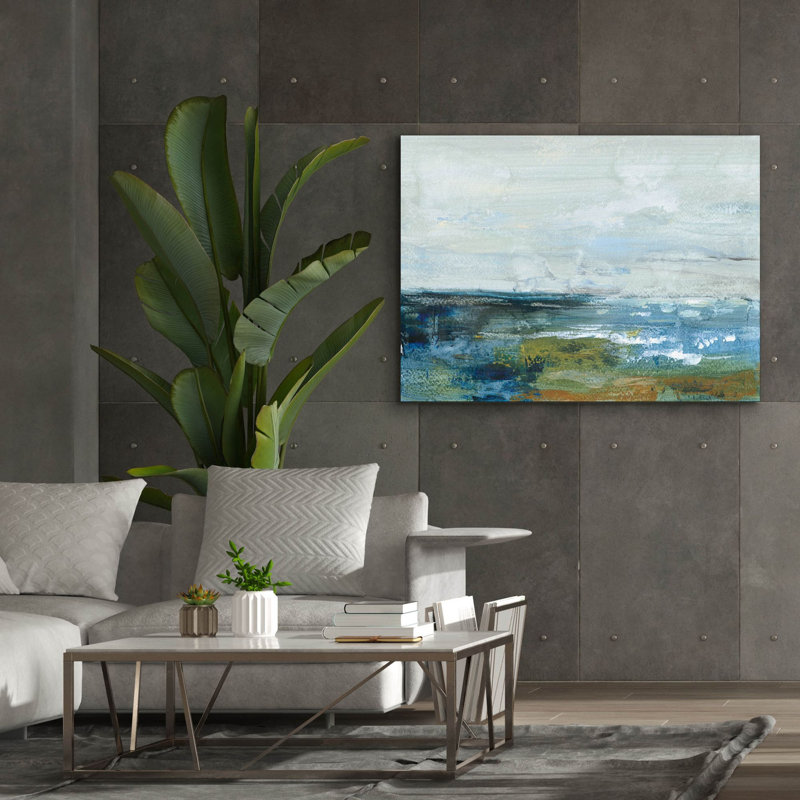 «Morning Seascape» par Silvia Vassileva, art mural sur toile, H 40 po x l 54 po x P 1,5 po