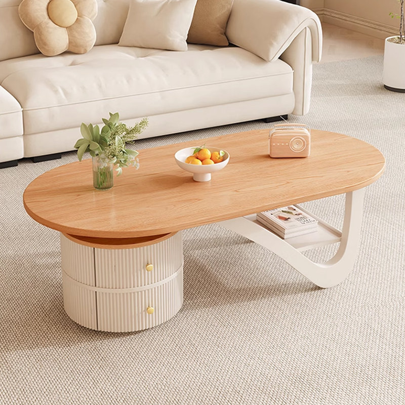Table basse Luxury, Crème, crème, H 15,74 po x l 47,24 po x P 23,62 po