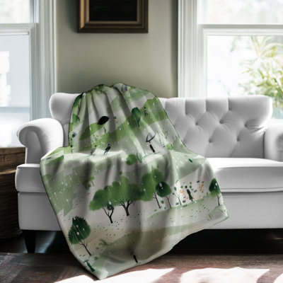 Wet Green - 1 Piece Premium Sherpa Blanket