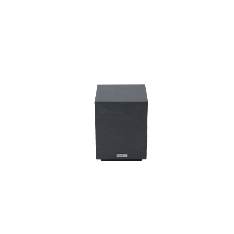 COLORADO Sandstone Small Side Table End Table Made of Concrete 35 x 35 x 46 cm, Black