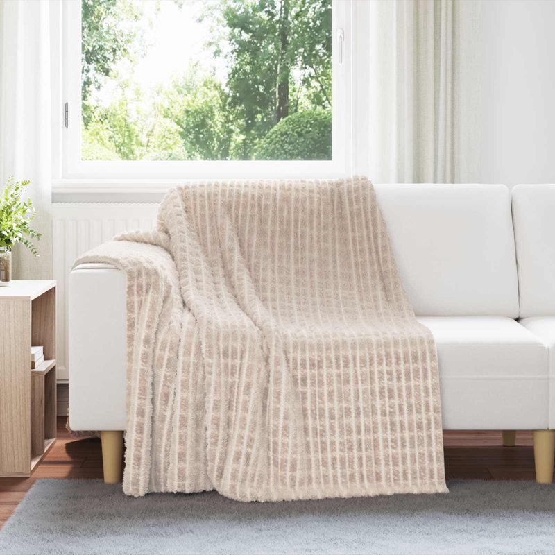 5.2-31 Throw Blanket, Beige, 200cm x 150cm