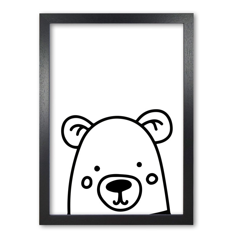Black And White Beard - Painting, Black Grain Frame, 30 cm H x 21 cm W x 5 cm D