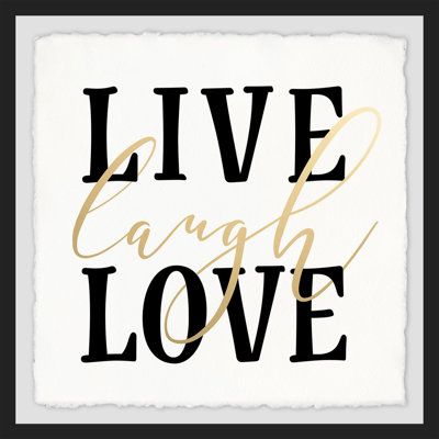 « live rire love », impression encadrée