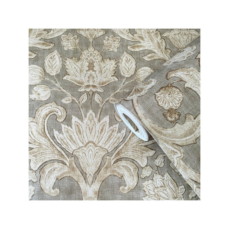 Elegance 10m x 53cm Wallpaper Roll, Bronze Brown