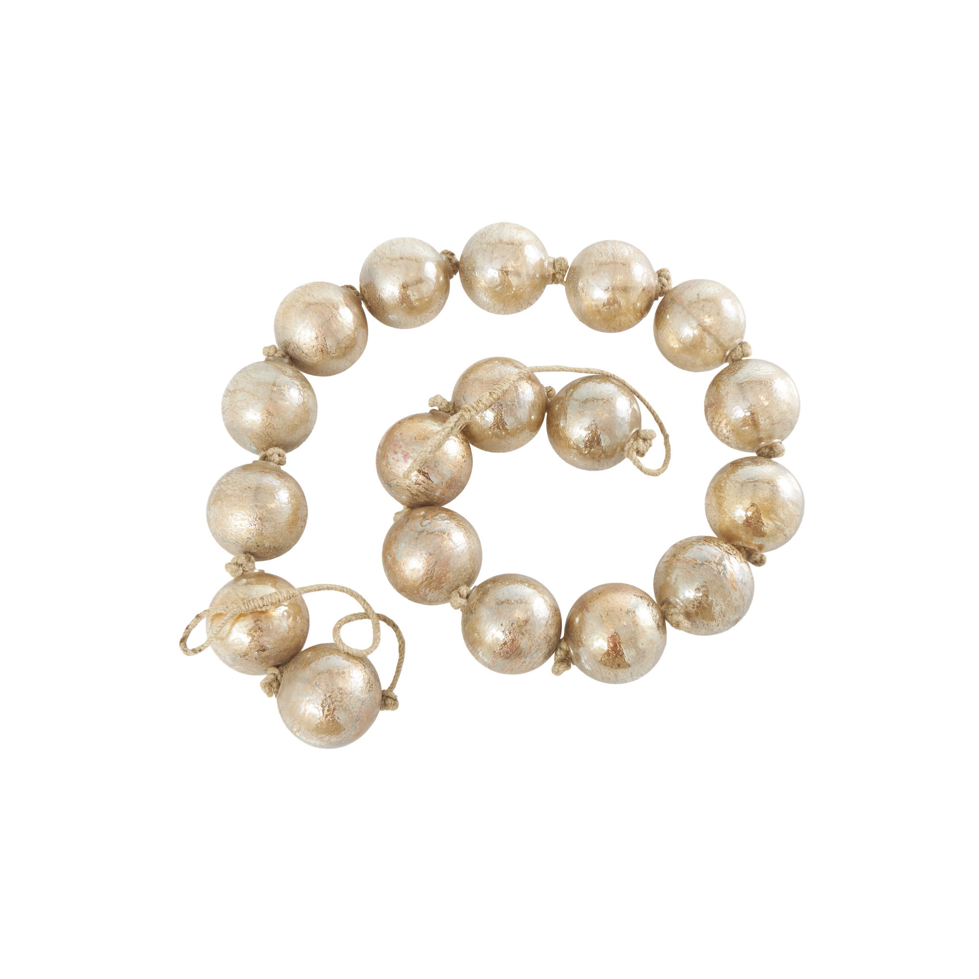 Pearl Glass Garland, Brown, 91" L