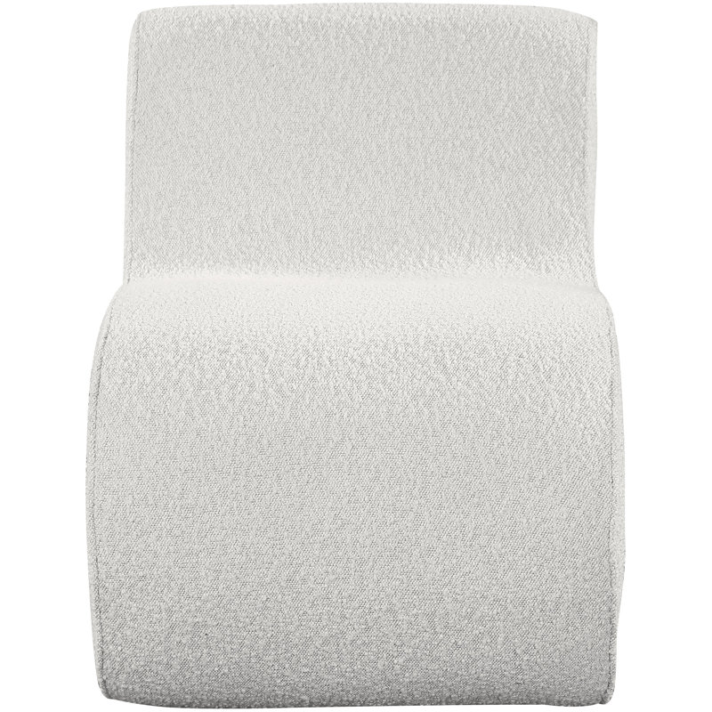 Desiree 22.5" Wide Boucle Fabric Accent Chair, Cream Boucle Fabric
