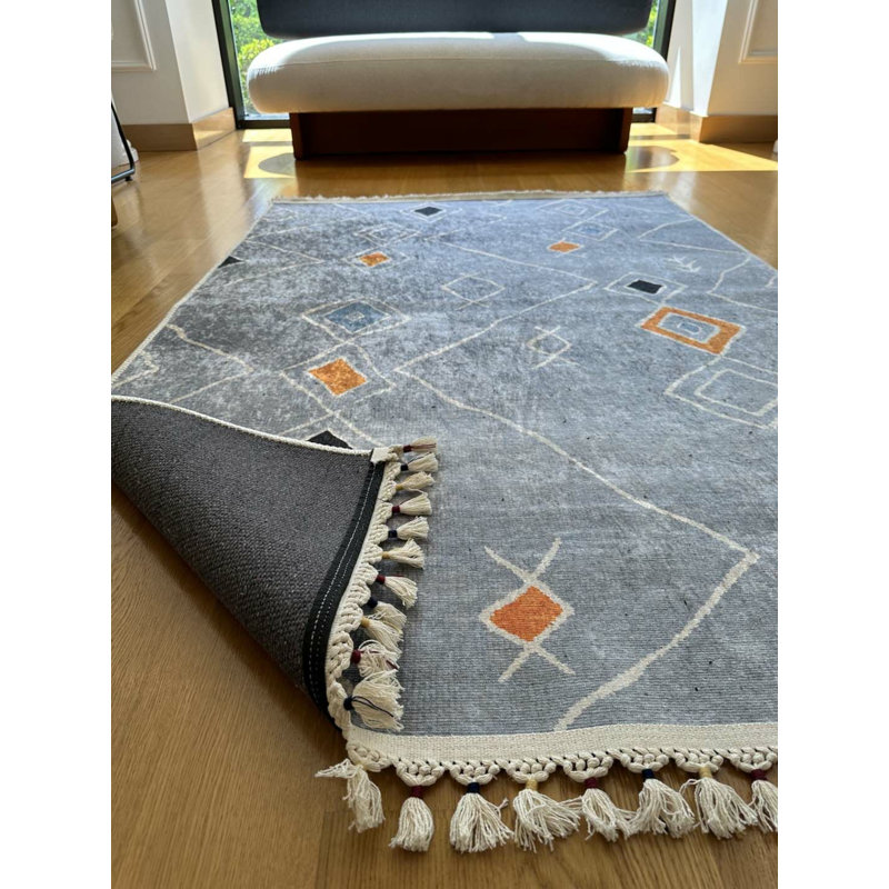 Tapis Nashayla avec envers antidérapant, Rectangle 6 pi 7 po x 9 pi 6 po