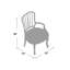 Chaise avec accoudoirs rembourrée Althorp