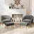 Latonia Upholstered Barrel Chair with Ottoman-1932109121