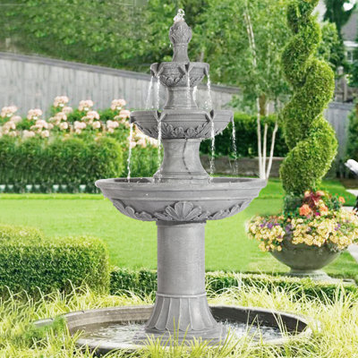 Fontaines d'eau de jardin extérieures, fontaines de style italien de H 48,4 po à l'extérieur