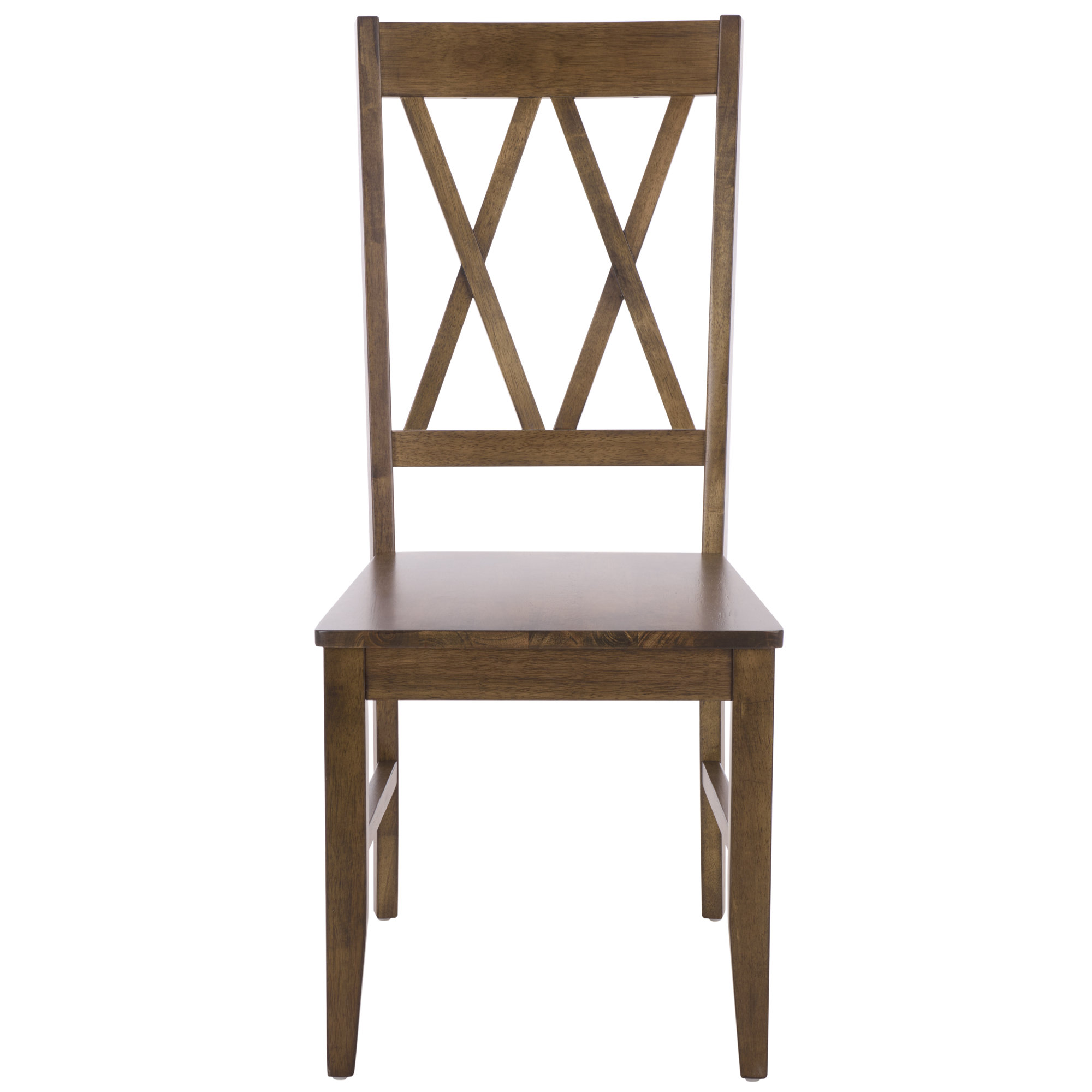 Yelena Double X-Back Side Chair, Dark Oak