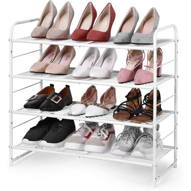 Simple Trending 3-Tier Stackable Shoe Rack, Expandable & Adjustable Fa