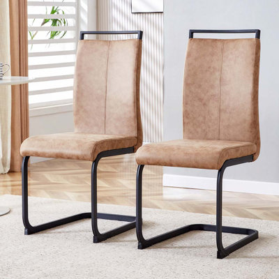 Chaises de salle à manger et de conférence en cuir 16,54 po Bamburgh