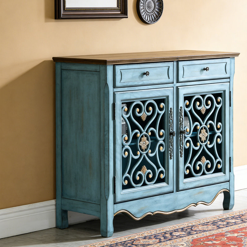 Armoire latérale de style américain, Bleu