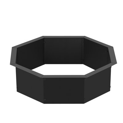 Foyer extérieur portatif de 86 cm (34 po) avec cuve en métal à 8 côtés, idéal pour terrasse, patio ou jardin.