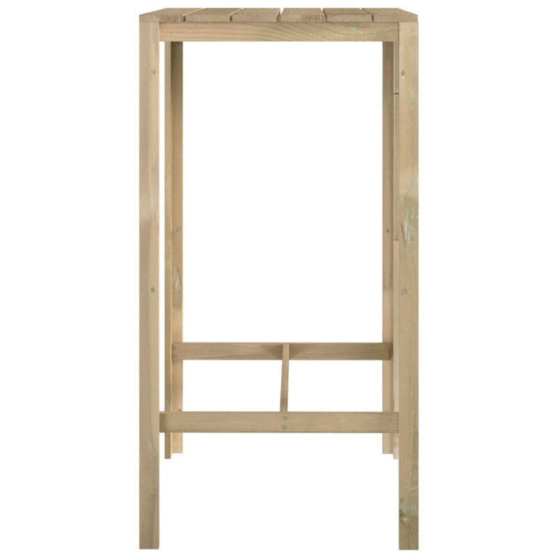 Berrilee Square Wood Outdoor Bar Table , 60cm cm W 60cm cm D