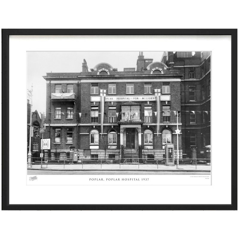Poplar, Poplar Hospital 1937 by Francis Frith - Single Picture Frame Print, 60cm H x 80cm W x 2.3cm D