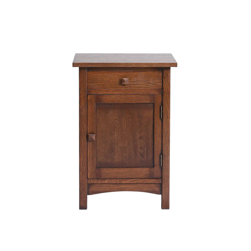 Table de chevet en bois massif Dayleon, Noyer