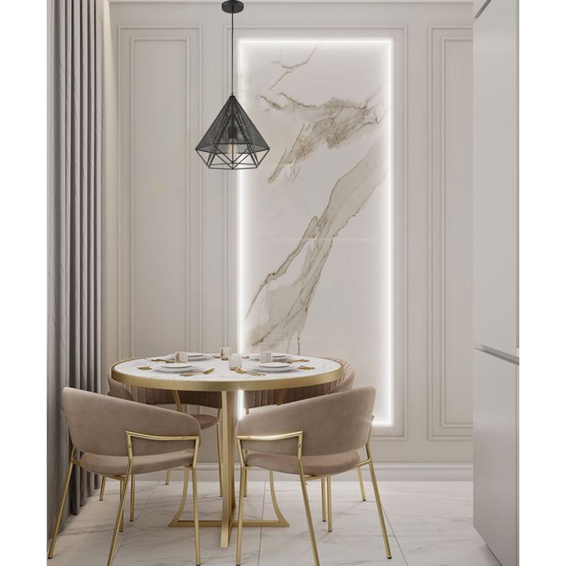 Luminaire suspendu 1 lumière Modern, H 18,9 po x l 17,7 po x p 17,7 po