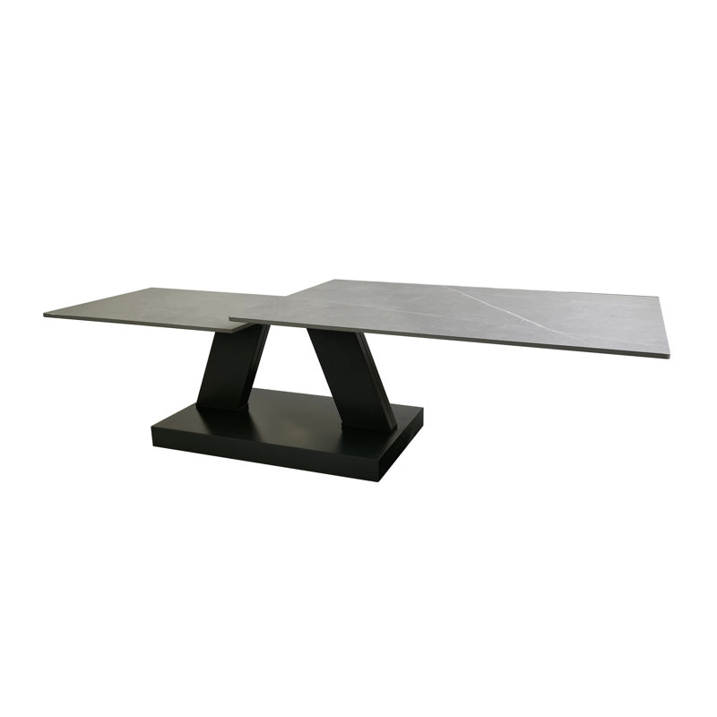 Aswad Extendable Pedestal Coffee Table with Storage