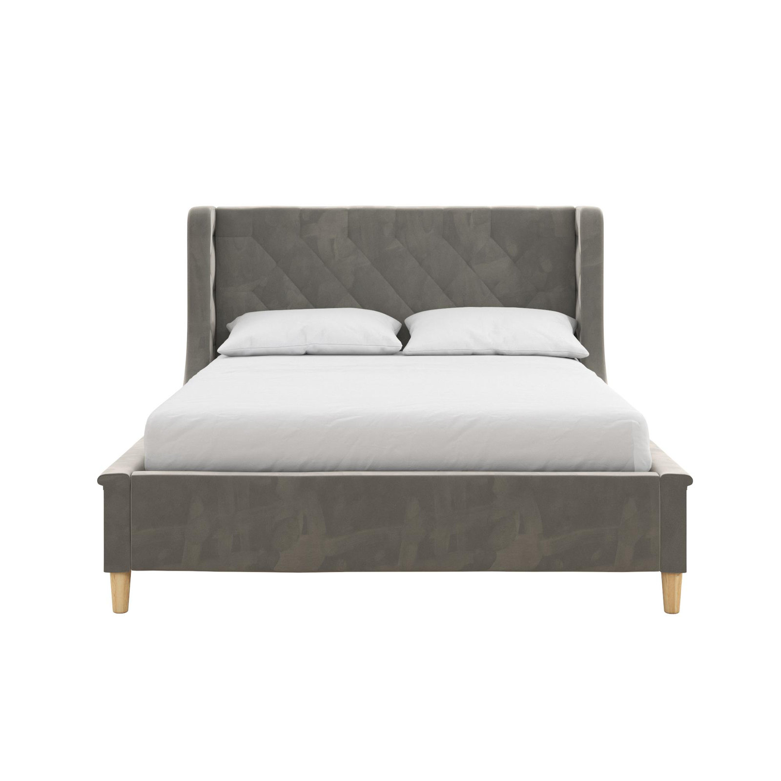 Ambrosia Full Platform Bed, Gray
