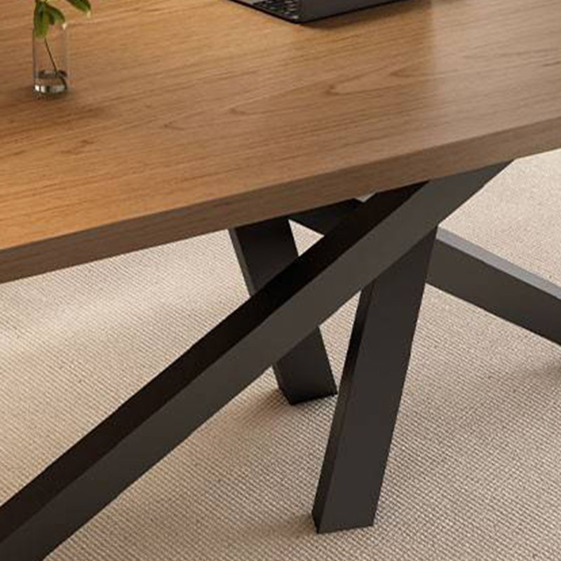 Solid wood desk long office table simple design, 29.53" H x 62.99" W x 27.56" D