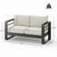 Finition de la causeuse avec coussin