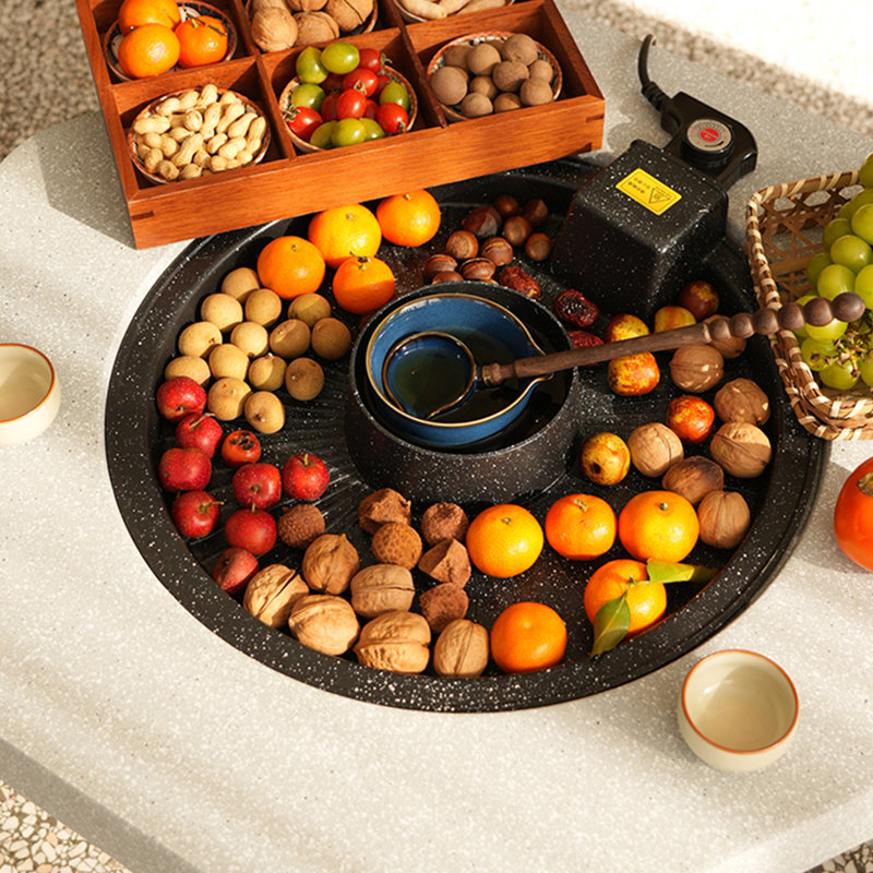 Pentagon Charcoal Wood Burning Outdoor Fire Pit Table With Lid