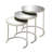 Oakengates Metal Round Nesting Side End Accent Table with Mirrored Glass Top Set-887595561