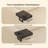 Couch Arm Tray With 2 Rotatable Tray, Adjustable Sofa Arm Clip Table With Storage Box & 360° Phone Holder, Bamboo Couch Armrest Table For Snacks, Drinks Or Dining, (Black)-221815205