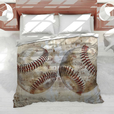 Baseball Sports Machine Printed Duvet Cover