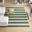 Tapis d'extérieur rayé beige / vert foncé Kempston