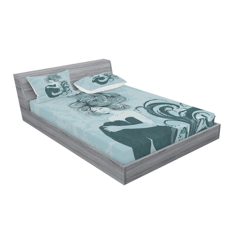 Microfiber Sheet Set, Queen Sheet Set + Fitted Sheet + 2 Pillowcases