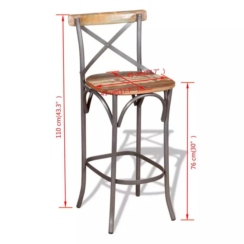 Counter Stool with Metal Frame