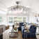 Contemporary 3-Blade Tiered LED Ceiling Fan Light with Remote