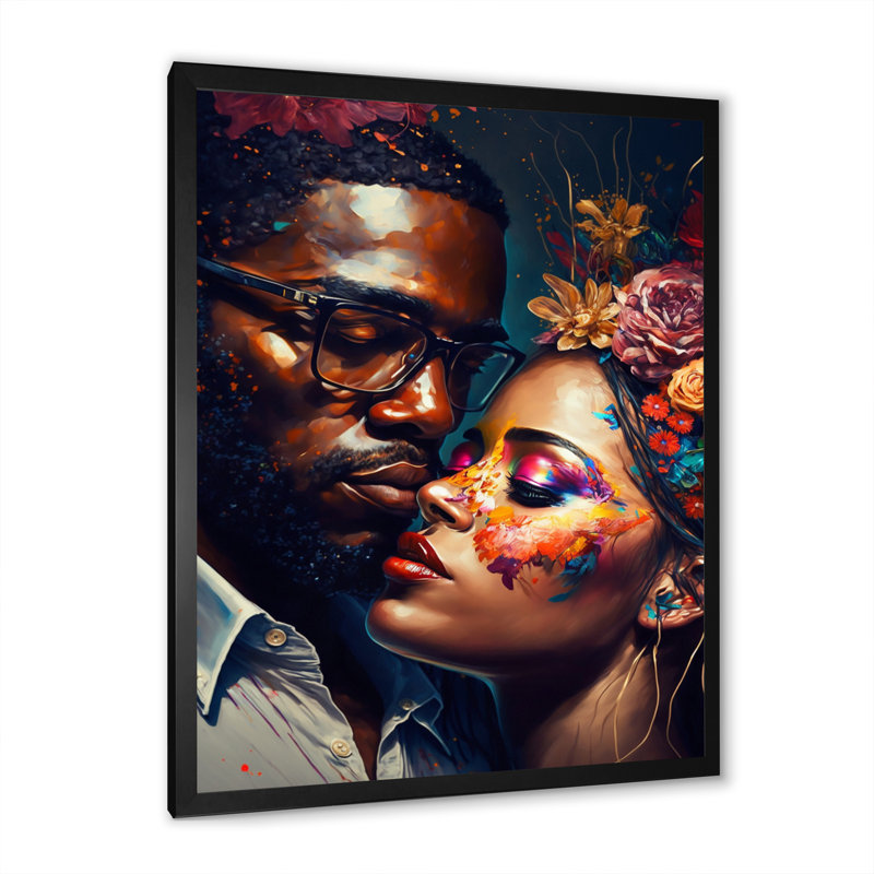 - Art mural traditionnel sur toile, H 20 po x l 12 po x P 1 po, Impression noire sur toile encadrée