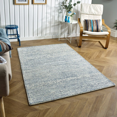 Magdaleno Solid Colour Wool Hand Woven Area Rug