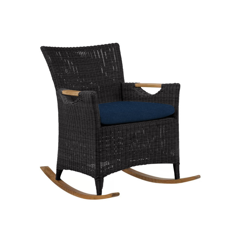 Culebra Outdoor Rocker Chair, Ash, Culebra Black