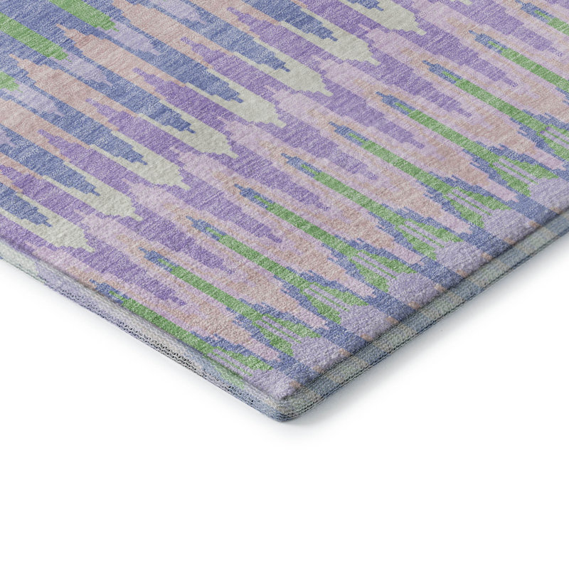 Premium Machine Washable Prisco Lavender Rug, Rectangle 5' x 7'6"