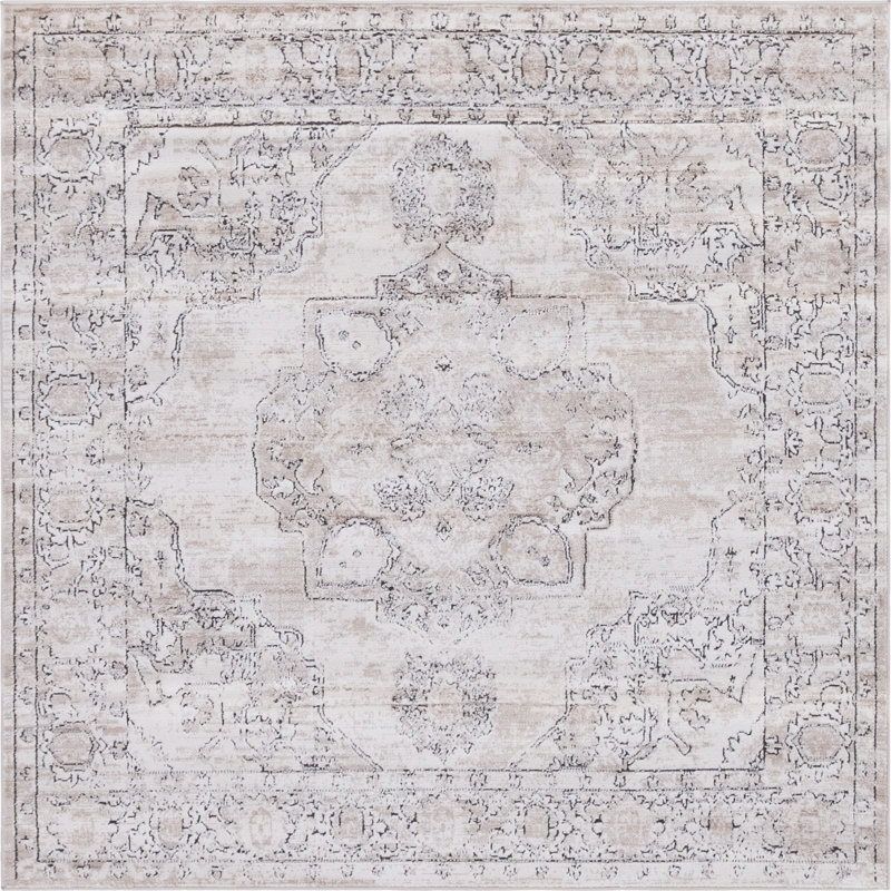Cantey Oriental Indoor Rug, Square 6'1"
