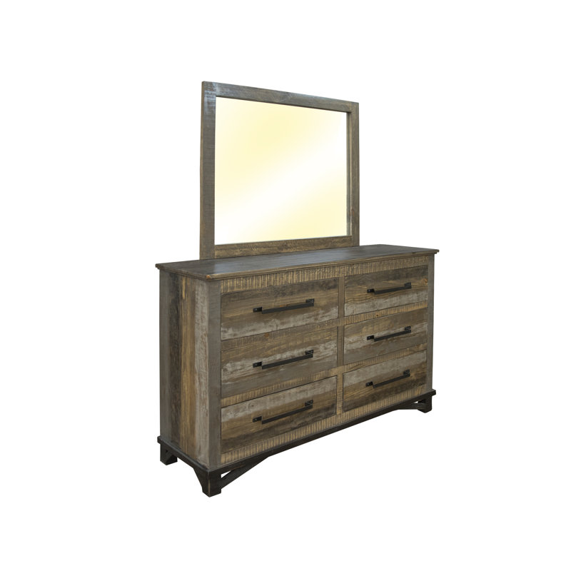 Sabetha Glass Flat Dresser Mirror, 35.75" x 43.25"