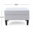 Modern With Waffle Pattern And Birch Wood Support, Grey, 28.75W X 23.25D 18.50H Contemporary Grey Delicate Stitch Legs,-1817750658