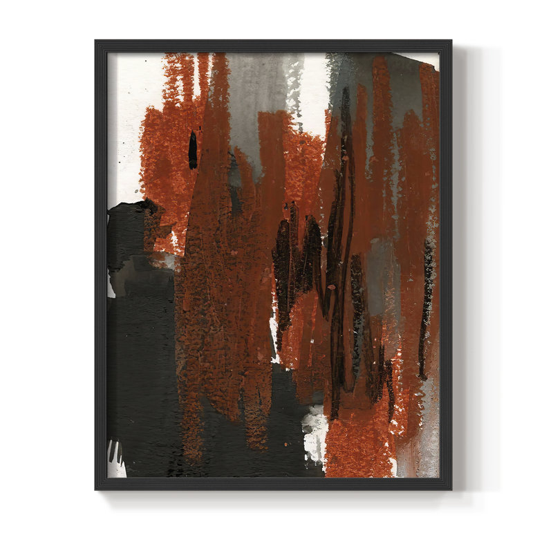 «Loft Pastel VI», reproduction encadrée - bois massif, Noir, H 20 po x l 16 po